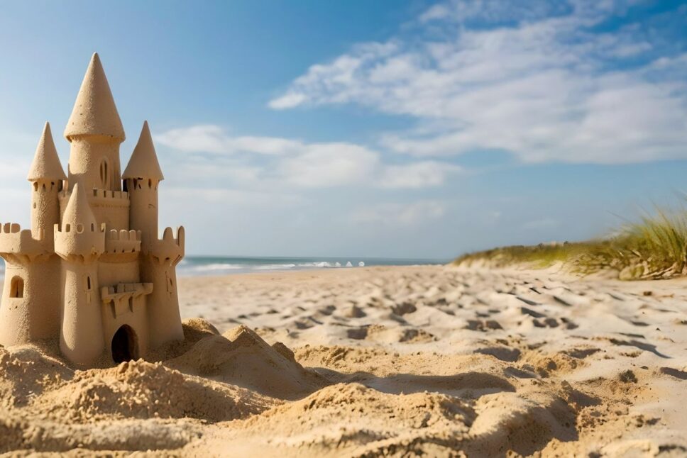A-castle-on-the-sandy-shore-of-the-sea