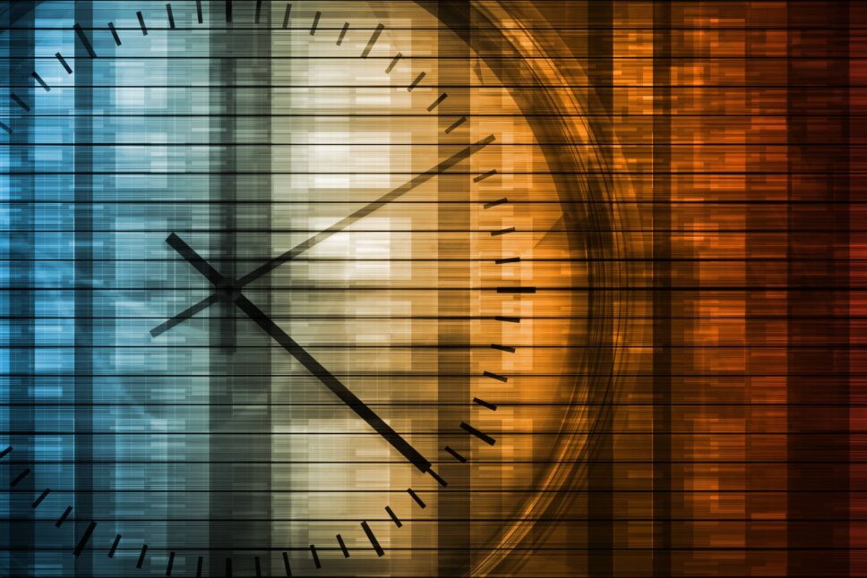 clock-projected-onto-a-building